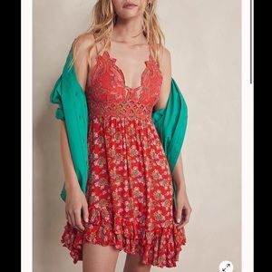 Free People Adella Printed Mini Slip